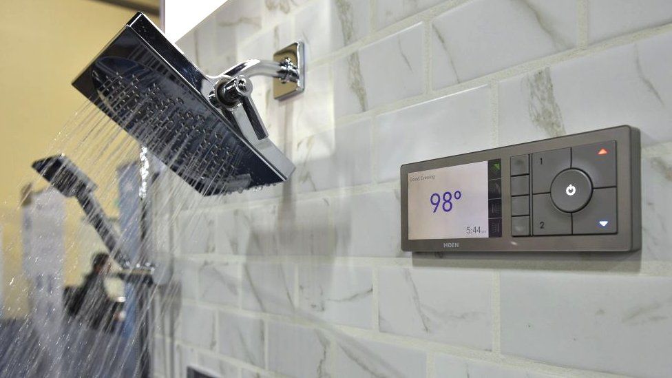 An Alexa-powered shower system