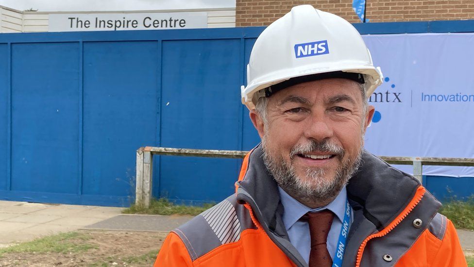 Queen Elizabeth Hospital estates manager Paul Brooks at the Inspire Centre, where demolition is starting