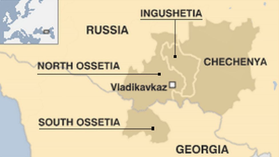 Карта Северной Осетии