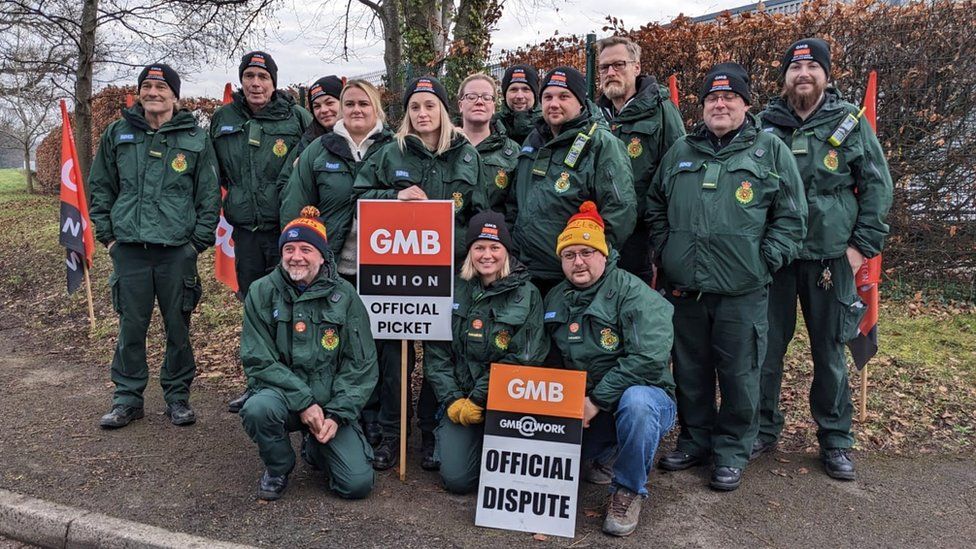 GMB union members on a picket line