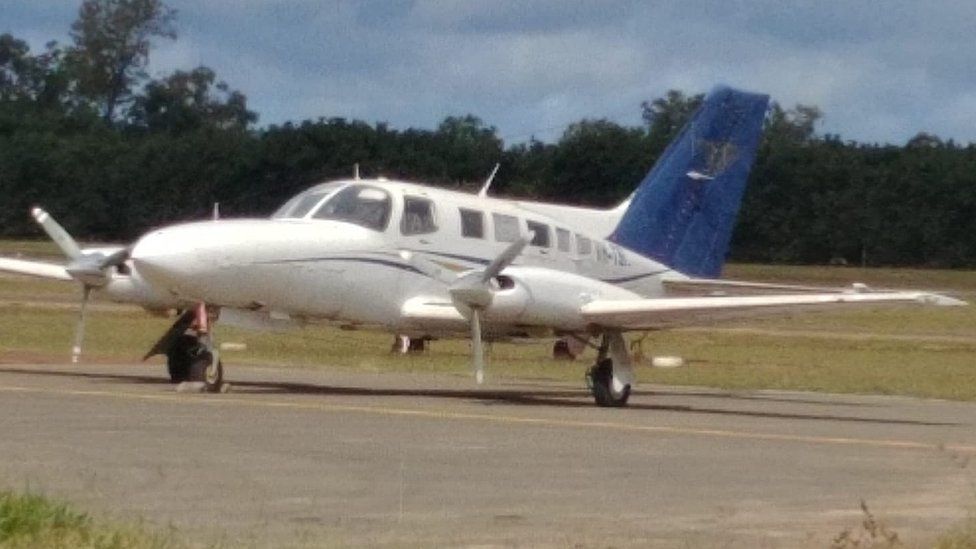 Police picture of the Cessna used in the operation