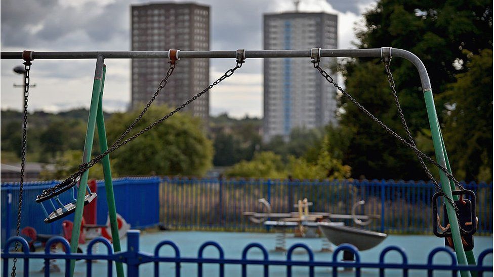 An unused playground in Glasgow