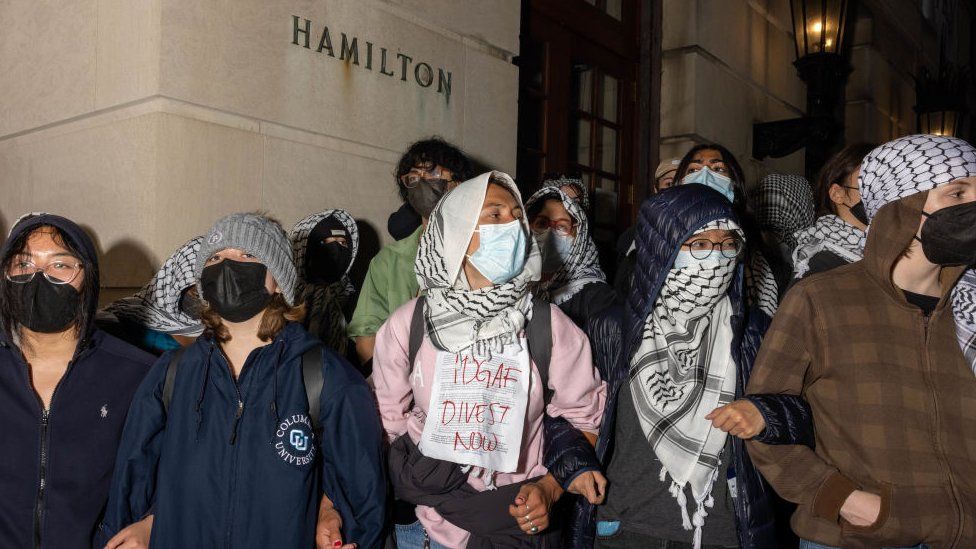Students occupied Hamilton Hall on Monday