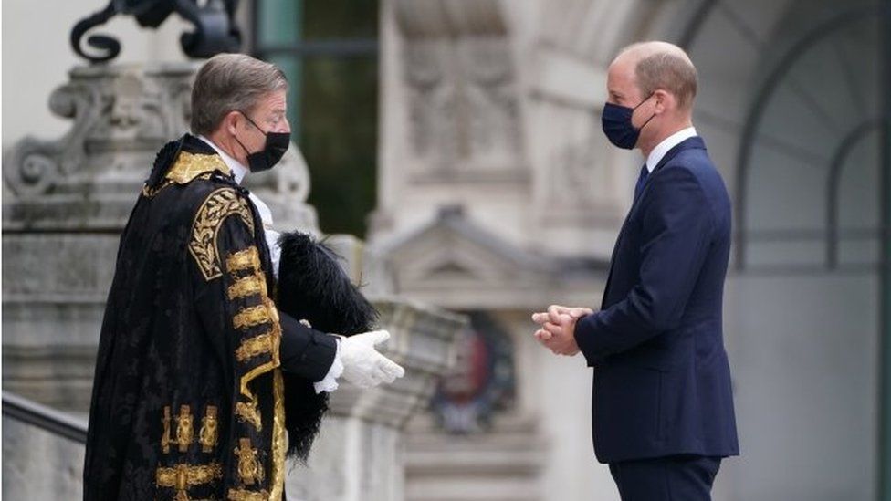 The Duke of Cambridge and William Russell, the Lord Mayor of London
