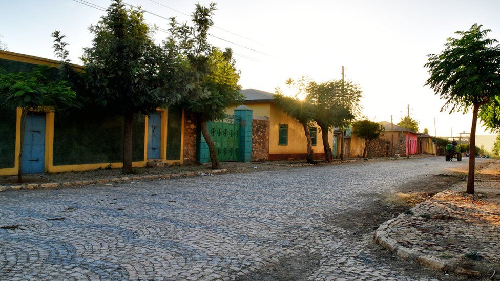 A residential streek in Aksum, Ethiopia