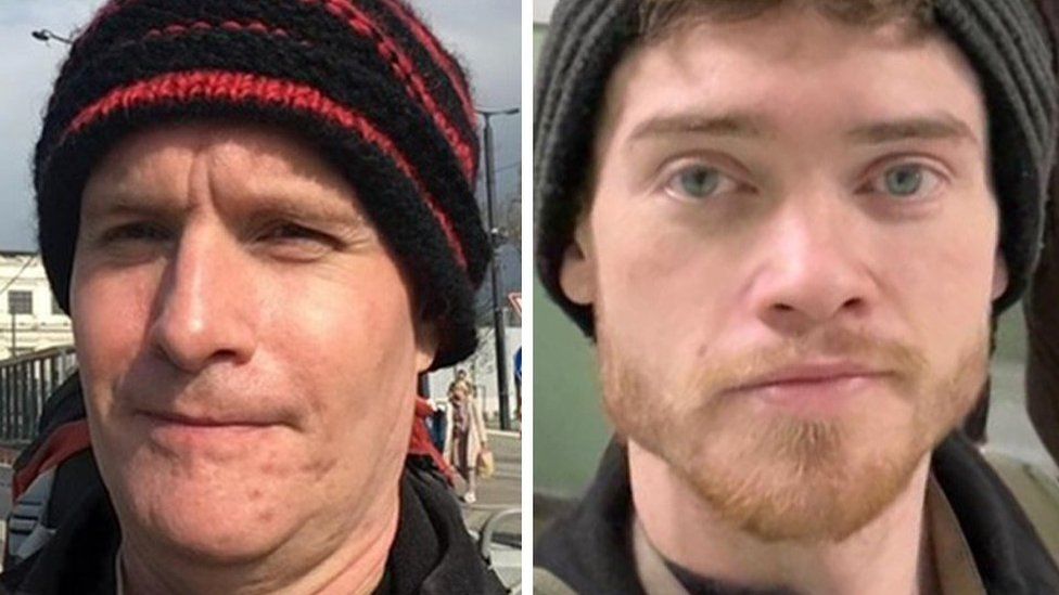 Andrew Bagshaw (L) and Christopher Parry (R) have been reported as missing in Ukraine
