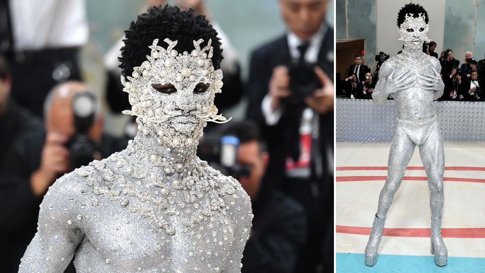Lil Nas X attends The 2023 Met Gala Celebrating "Karl Lagerfeld: A Line Of Beauty" at The Metropolitan Museum of Art on May 01, 2023 in New York City