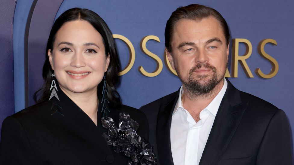 Lily Gladstone and Leonardo DiCaprio pose on the red carpet for the Academy of Motion Picture Arts and Sciences' 14th Annual Governors Awards at the Ray Dolby Ballroom in Los Angeles, California, USA, 09 January 2024