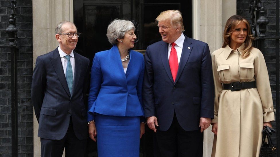 Philip May, Theresa May, Donald Trump and Melania Trump