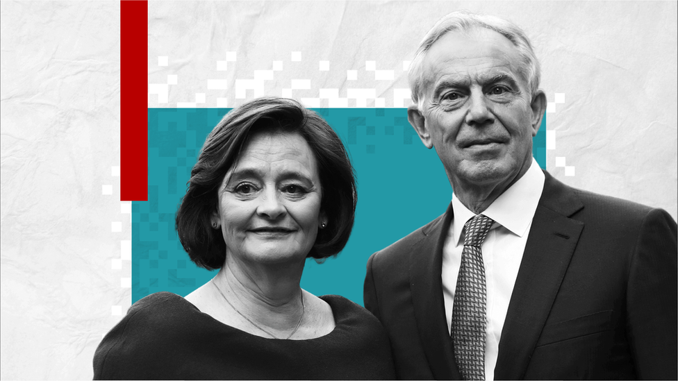 Cherie and Tony Blair