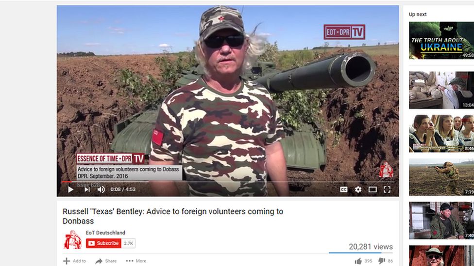 YouTube video, where "Texas" is advising foreign volunteers
