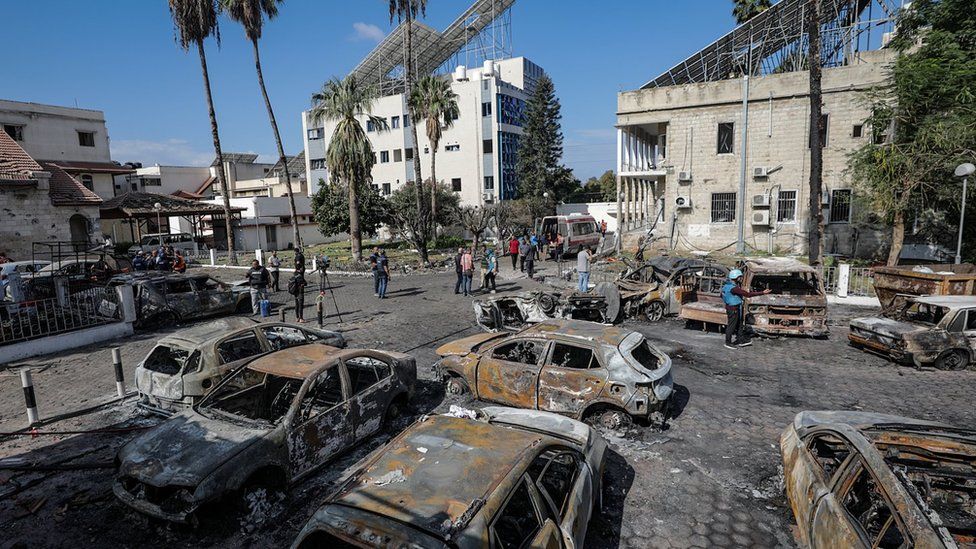 Gaza hospital doctor speaks of moment missile hit - BBC News