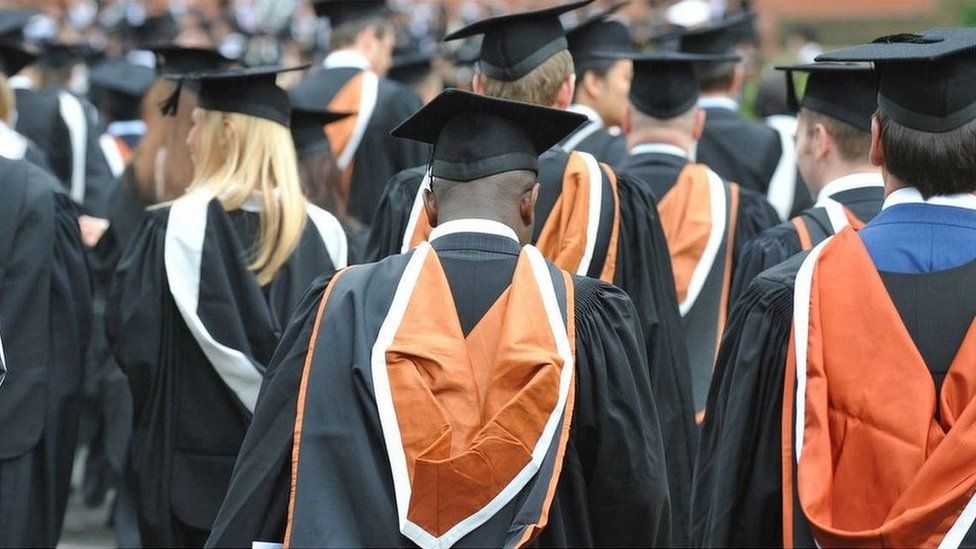 University graduates during graduation day at the University of Birmingham in 2010