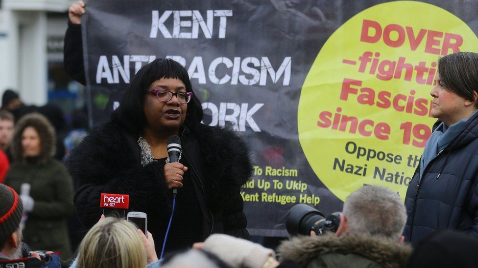 Diane Abbot at Dover demo