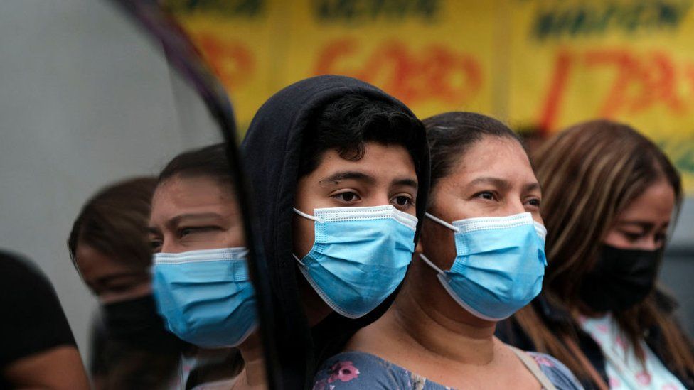 Supporters of Morena's candidate for governor of Baja California, Marina del Pilar Avila, attend the closing campaign rally in Tijuana, Baja California, Mexico on 2 June 2021