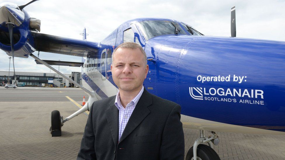 Loganair managing director Jonathan Hinkles