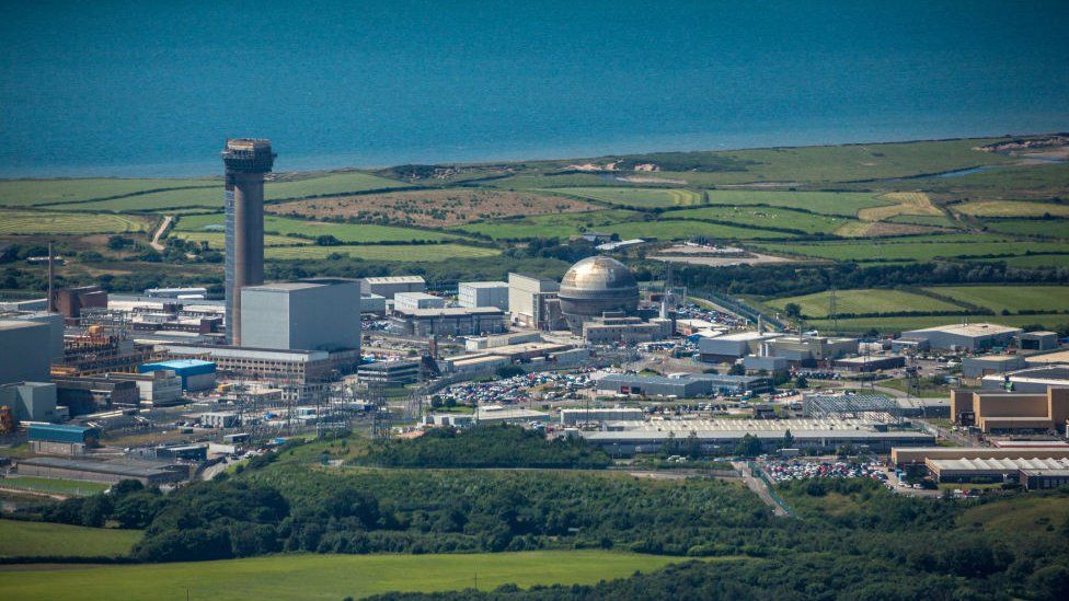 Sellafield wide view of the site and the nearby coast