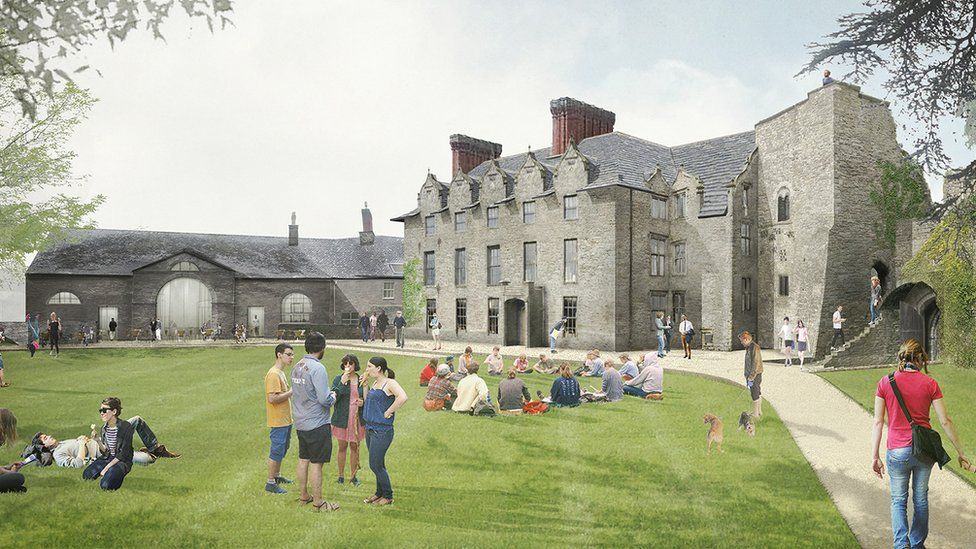 Architect's drawing of a redeveloped Hay Castle