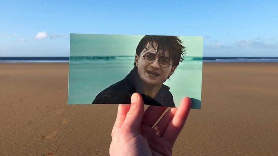 Thomas Duke recreates a scene from Harry Potter in Pembrokeshire