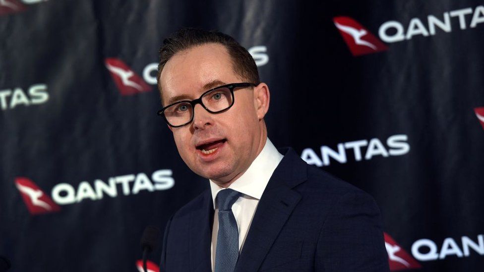Qantas chief executive officer Alan Joyce at a previous press conference