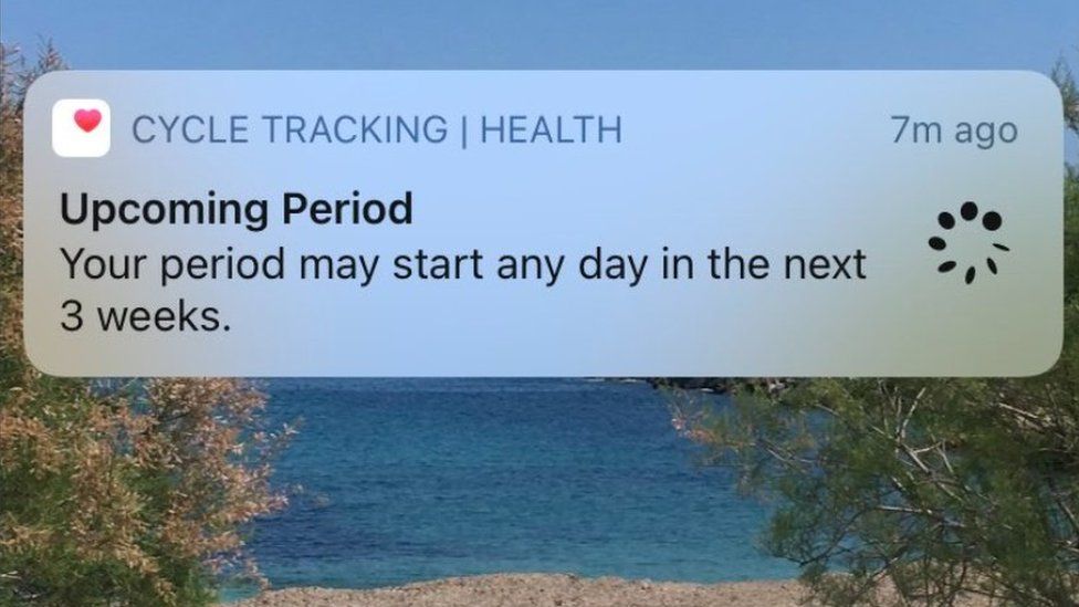 Period tracker alert