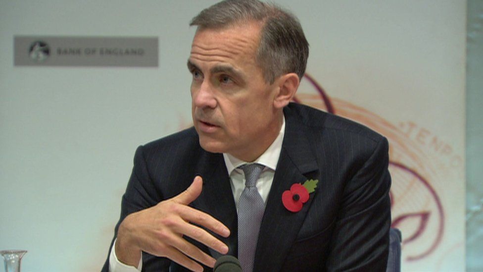 Bank of England governor Mark Carney at November's inflation report press conference