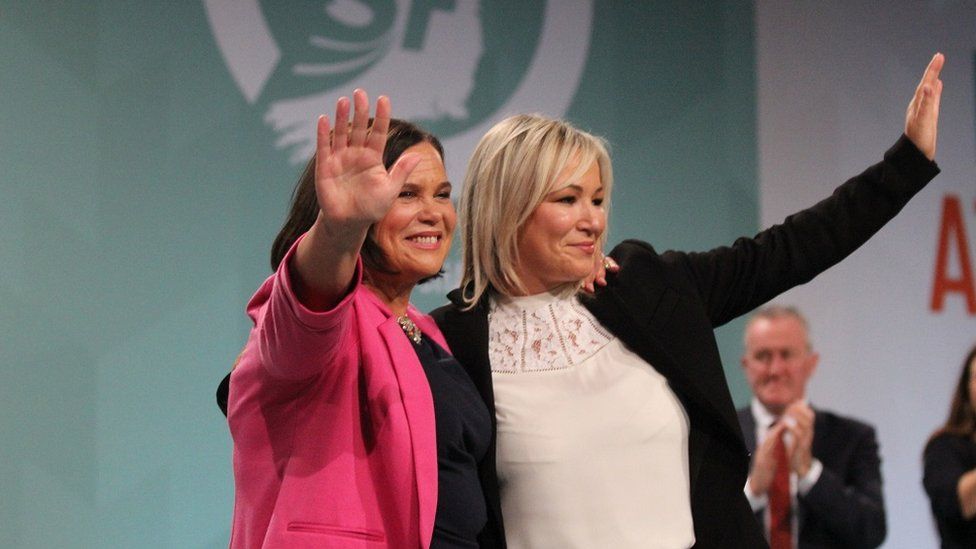 Mary Lou McDonald with vice-president Michelle O'Neill