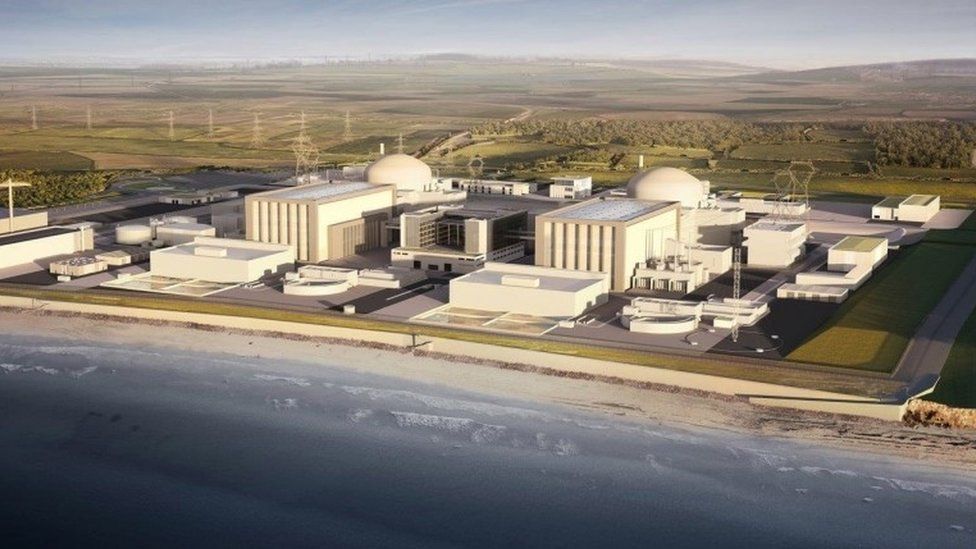 Computer generated image of Hinkley Point C nuclear power station