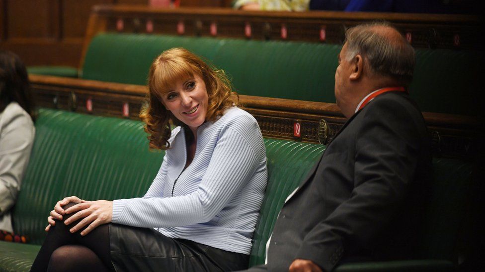 Deputy Labour leader Angela Rayner during Prime Minister"s Questions in the House of Commons