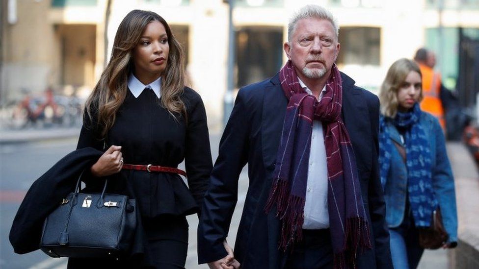 Former world number one tennis star Boris Becker arriving at Southwark Crown Court