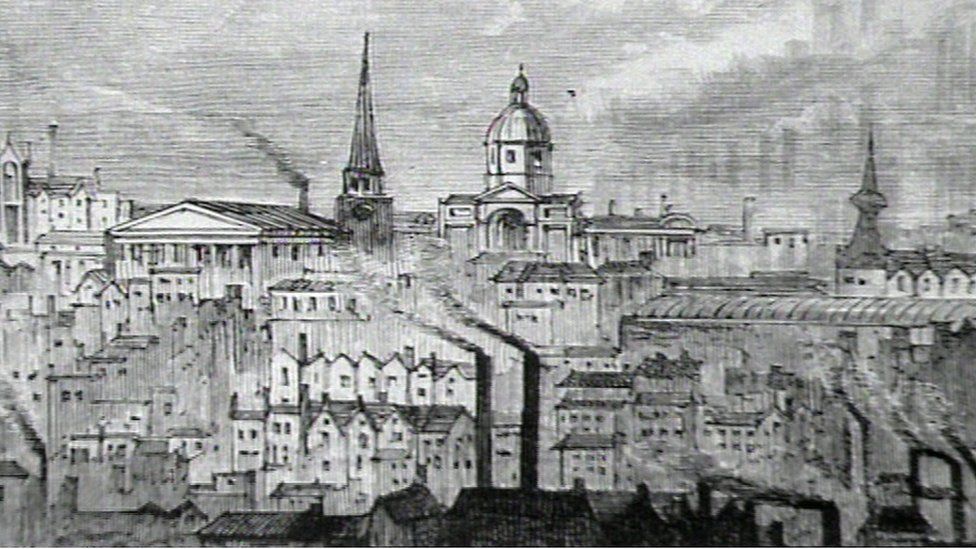 A drawing of Birmingham