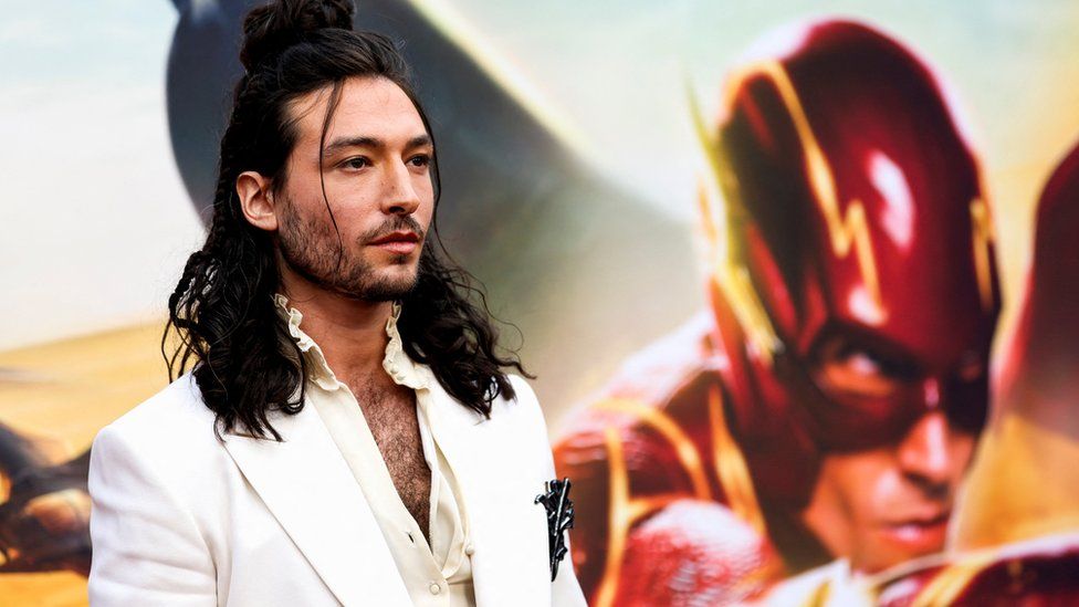Ezra Miller attends the world premiere of "The Flash", in Hollywood, Los Angeles, California, U.S., June 12, 2023