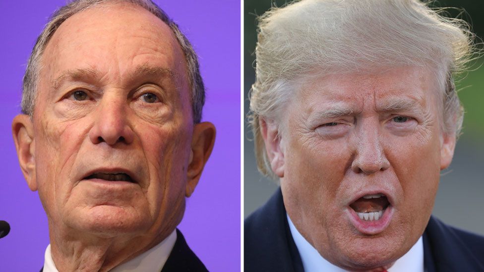 Bloomberg (left) and Trump