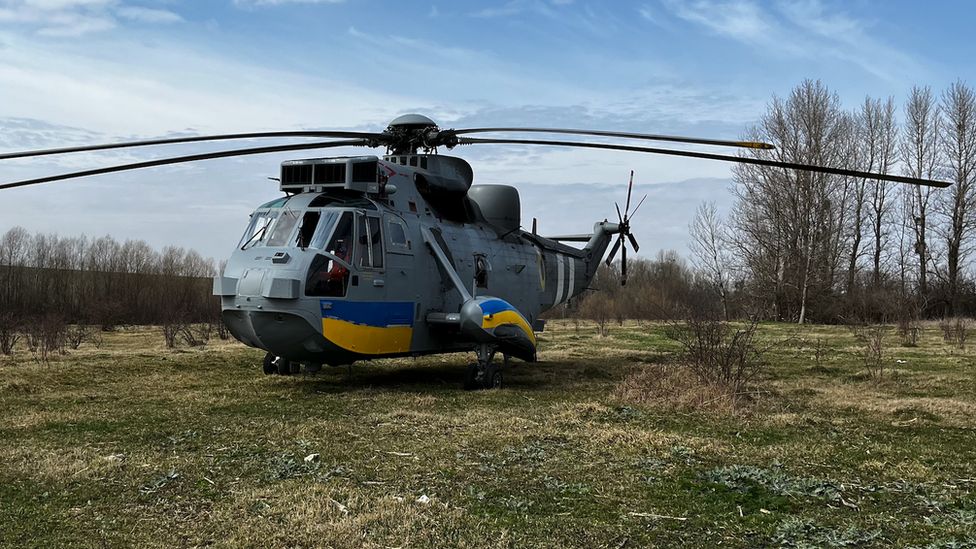 Sea King helicopter donated to Ukraine by the UK government