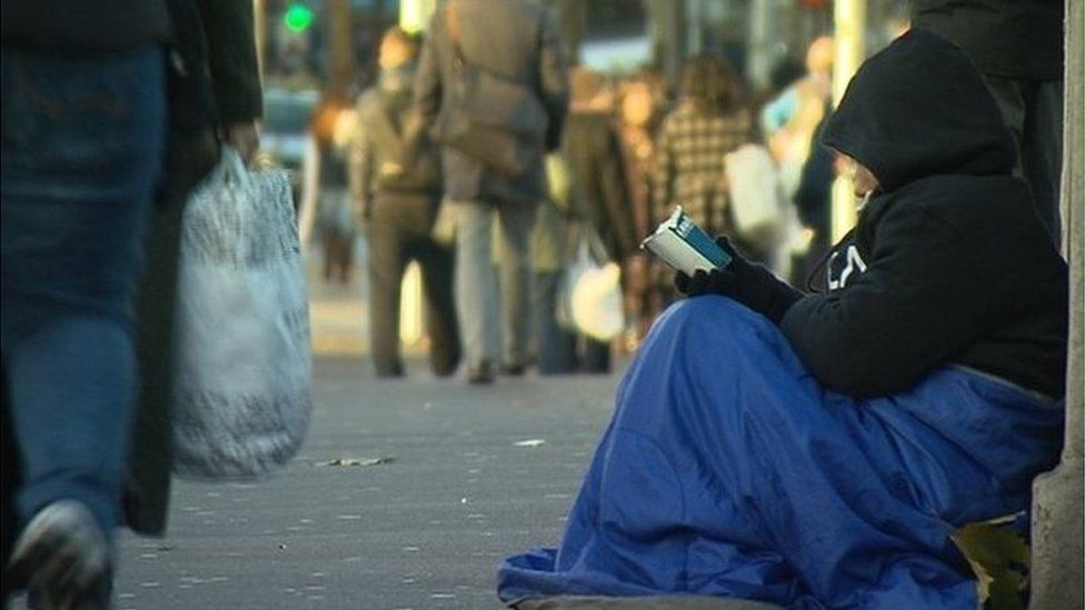 homeless person in dublin