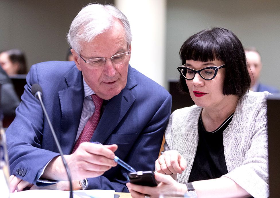 Michel Barnier with Sabine Weyand