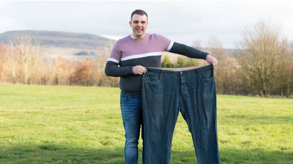 Dean Woods with his old jeans