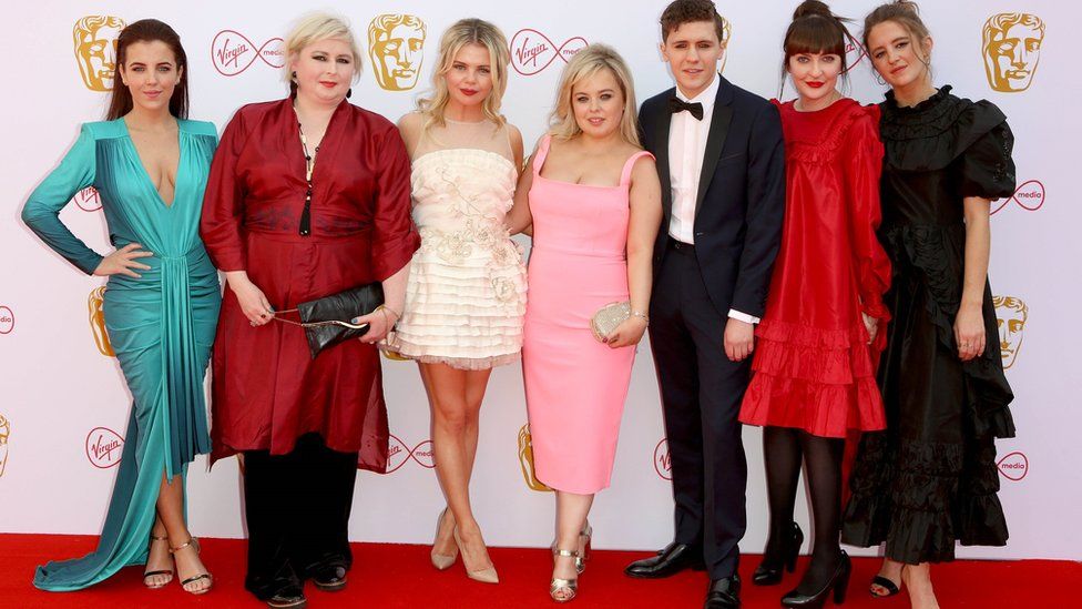 The cast of Derry Girls at the BAFTAs in 2019