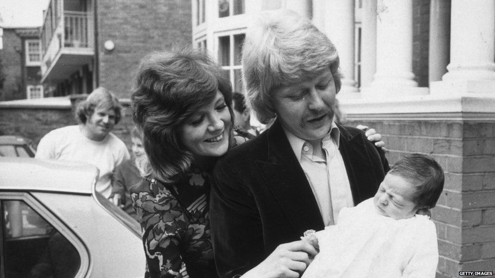 Cilla and her husband Bobby Willis pictured with their first son, Robert