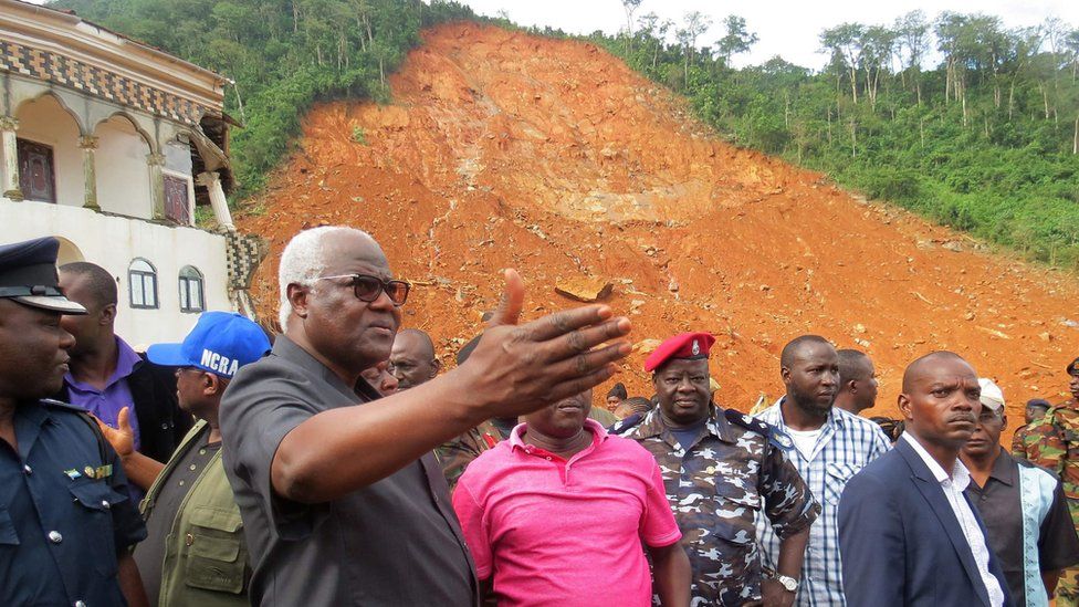 President Koroma visits Regent - one of the worst-affected areas 15/08/2017