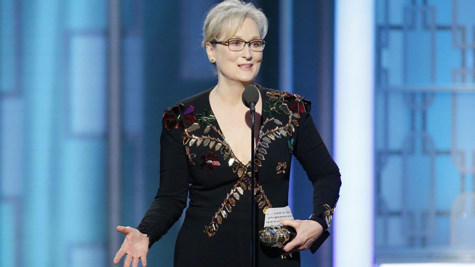 Meryl Streep at the 2017 Golden Globes