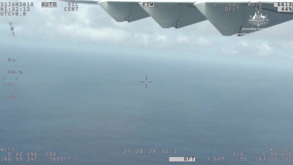 An Australian aircraft searching for survivors