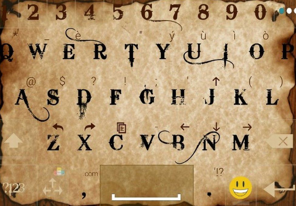 An example of an Ai.type keyboard theme