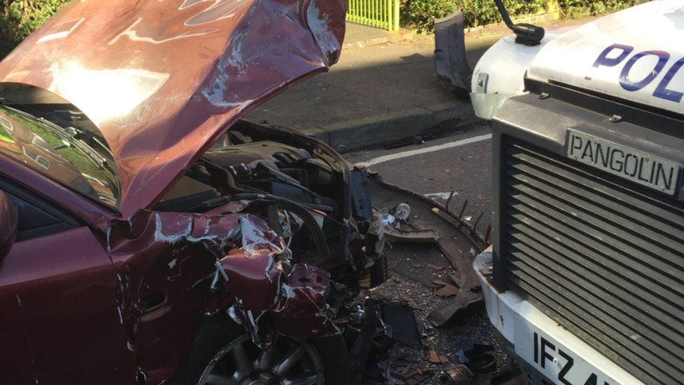 belfast-police-chase-three-officers-injured-in-crash-bbc-news