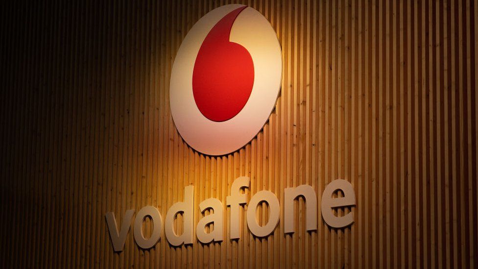 A photo of the vodafone logo