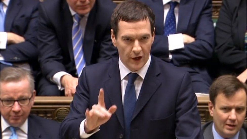 Chancellor George Osborne speaks in the House of Commons 22,/03/2016