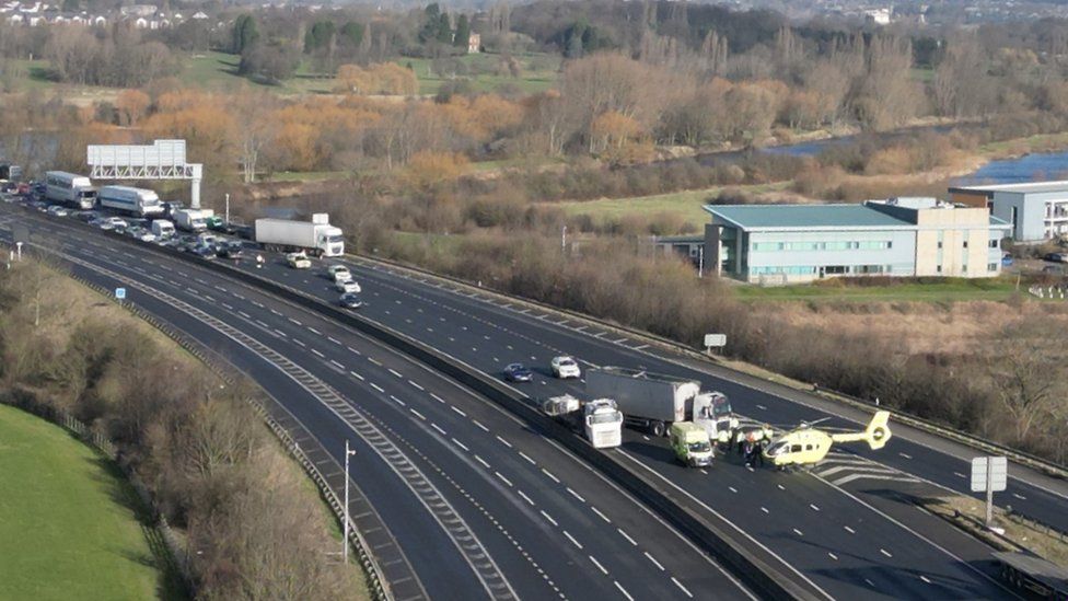 Scene after crash on M1