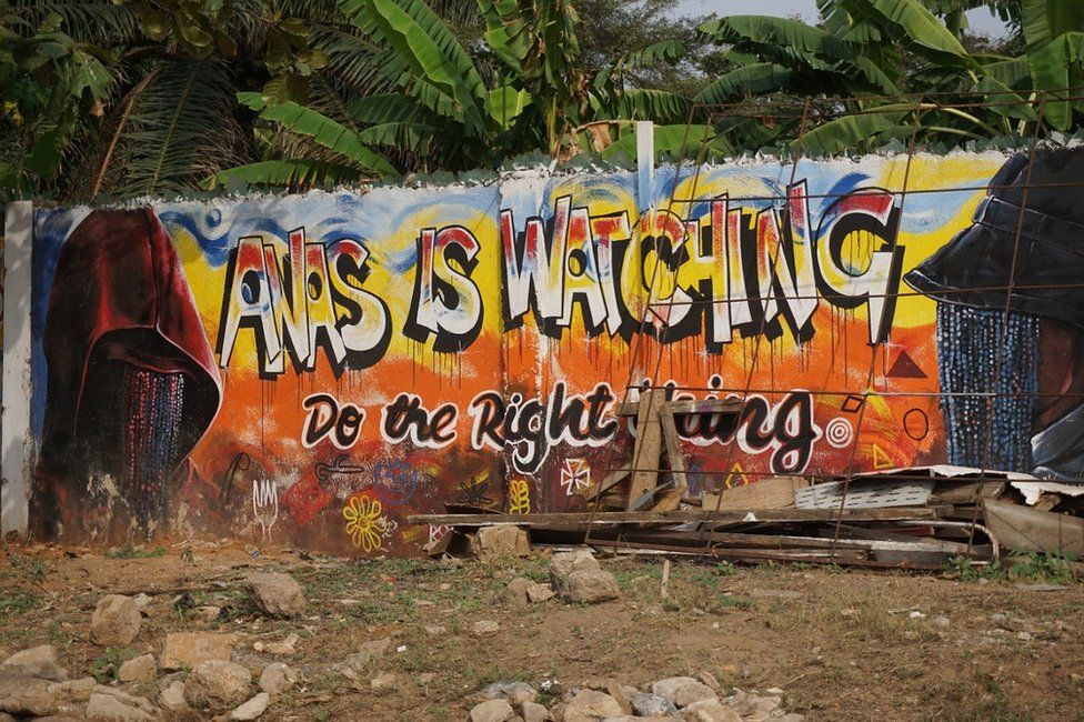 Graffiti in the Ghanaian capital, Accra