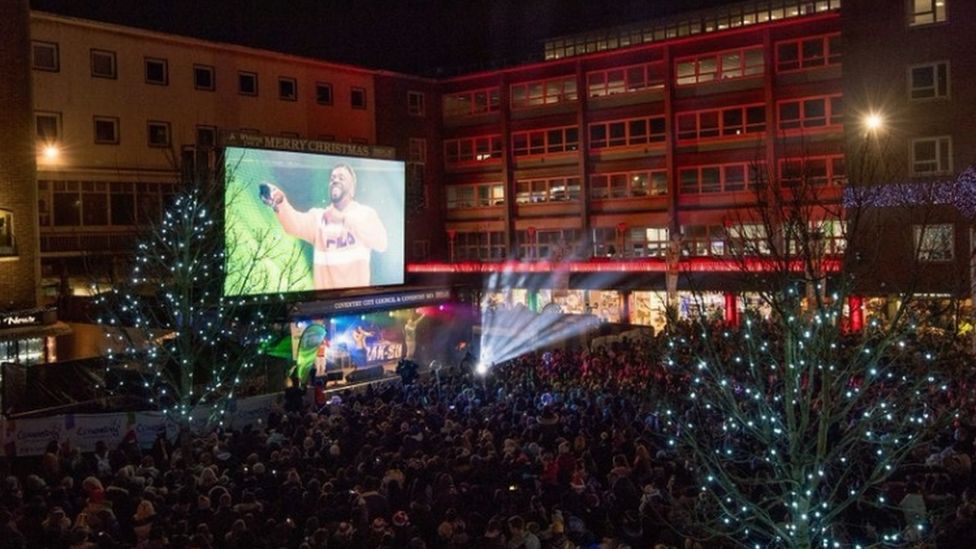 Festive season gets under way in Coventry city centre BBC News