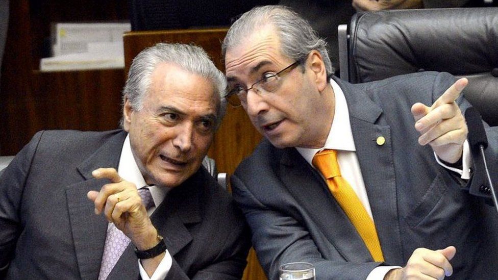Michel Temer (left) and Eduardo Cunha. Photo: November 2015